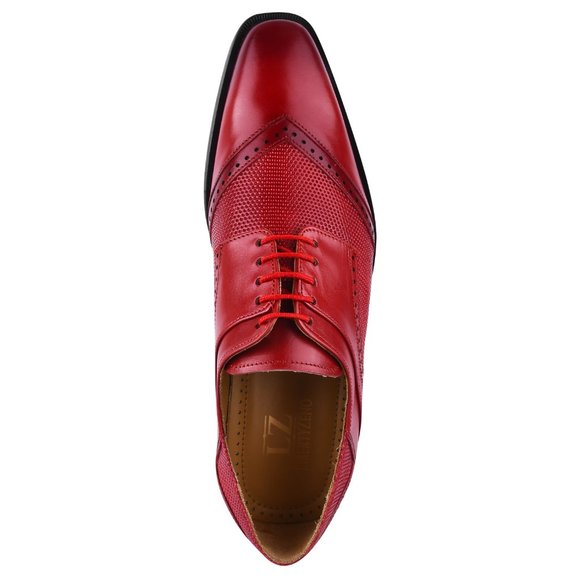 LIBERTYZENO Mens Tread Design Genuine Leather Lace Up Oxford Dress Shoes main image 5